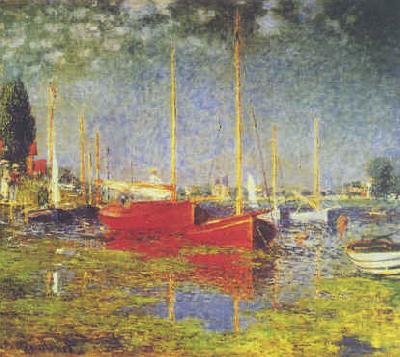 Claude Monet Sailboats at Argenteuil Norge oil painting art